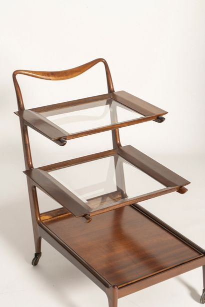 Carlo HAUNER (1927-1997)
Tea Trolley in caviuna...