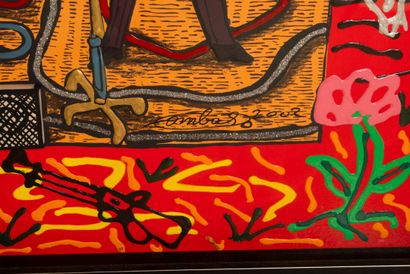 Robert COMBAS (Born 1957) 
Le concert, 2002
Hand-enhanced...