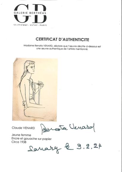 Claude VENARD (1913-1999)
Young woman seated...