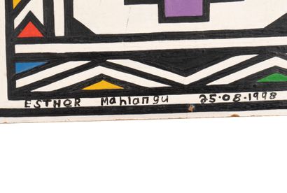 Esther MAHLANGU (Born 1935) 
Geometric composition...