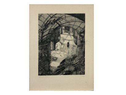 Philippe MOHLITZ (1941-2019)
Le Gardien fou
Etching...