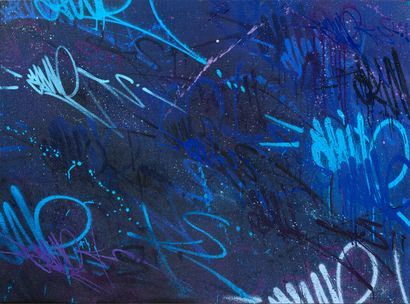 YANK (Born 1970)
Blue Space Nebula, 2013
Aerosol...