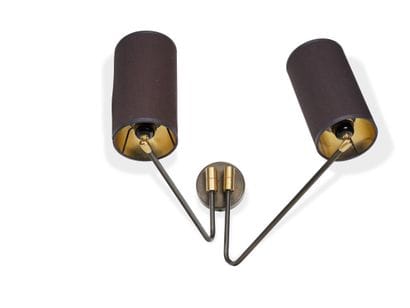 CTO LIGHTING
Two black chromed metal sconces...