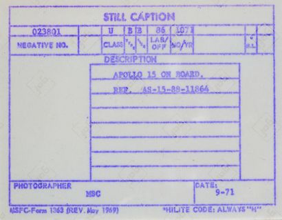 Nasa, Apollo XV, 1971
Astronaut James Irvin...