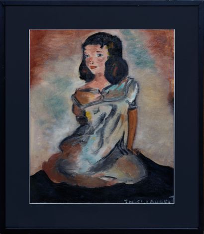 Yves SAINT-LAURENT (1936-2008)
Young woman
Oil...