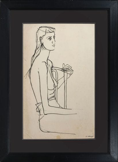 Claude VENARD (1913-1999)
Young woman seated...