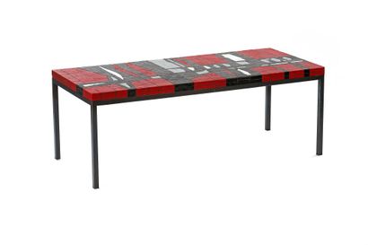 FRENCH WORK (20th)
Rectangular coffee table...
