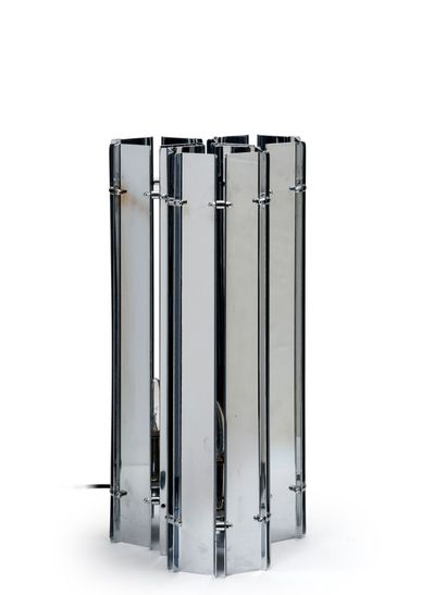 Henri POUENAT (1934-1987)
Table lamp, Facette...