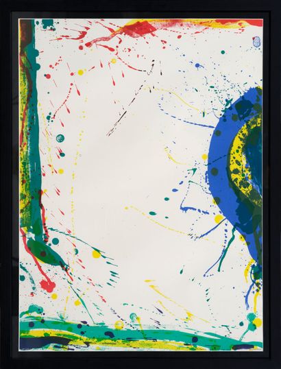 Sam FRANCIS (1923-1994) 
Color lithograph
Signed...
