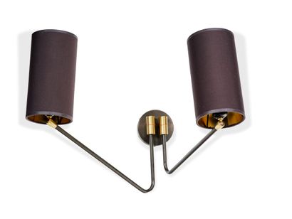 CTO LIGHTING
Two black chromed metal sconces...