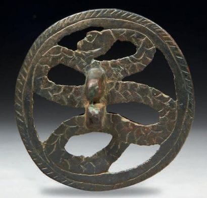 CACHET compartimenté représentant un serpent,...