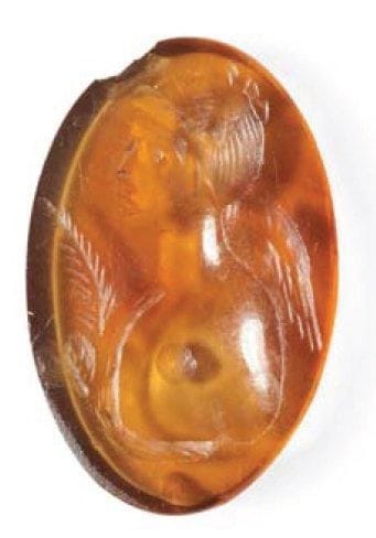 INTAILLE gravée du buste d'une Victoire ailée...