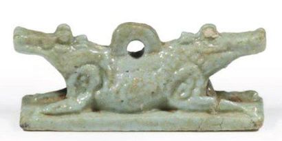 EGYPTE
AMULETTE représentant deux crocodiles...