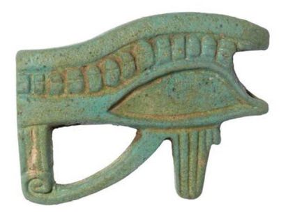 EGYPTE
AMULETTE représentant l'oeil oudjat,...