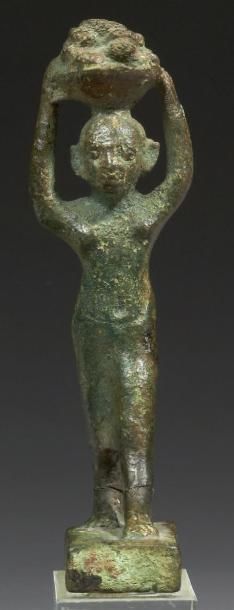 EGYPTE
STATUETTE VOTIVE représentant un porteur...