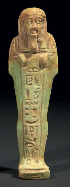 EGYPTE
OUSHEBTI AU NOM DU SERVITEUR DE BASTET...