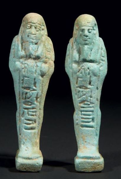 EGYPTE
ENSEMBLE COMPOSÉ DE DEUX OUSHEBTI....