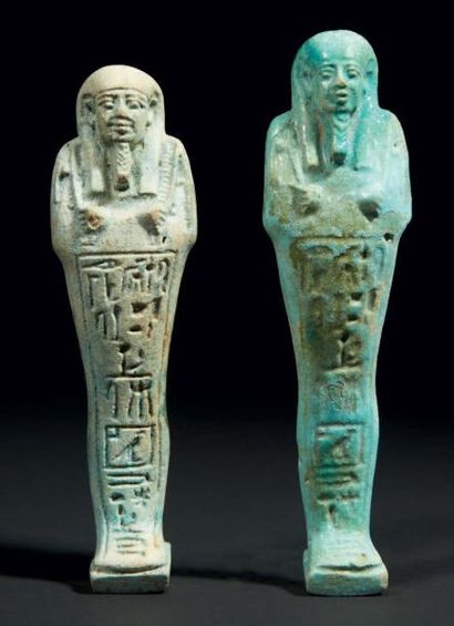 EGYPTE
ENSEMBLE COMPOSÉ DE DEUX OUSHEBTI...