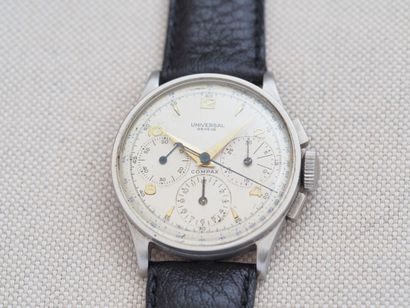 UNIVERSAL GENEVE Compax
Case : Steel. Press-on...