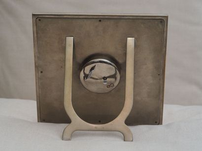 OMEGA Circa 1930.
Table clock. Chromed metal...