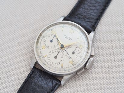UNIVERSAL GENEVE Compax
Case : Steel. Press-on...