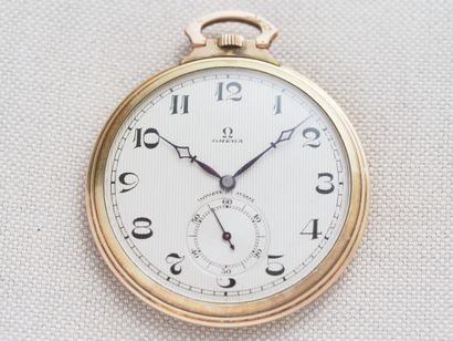 Oméga, pocket watch 
Laminated gold-plated...