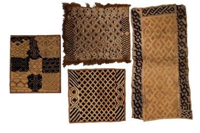 Kuba, DRC
Set of four geometrically patterned...