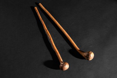 Two wooden Maasai guardian clubs
H_55 cm