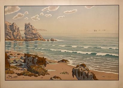 Henri RIVIERE (1864-1951)
La plage ou La...