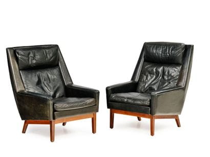 TRAVAIL SCANDINAVE (XXe)
Paire de fauteuils,...