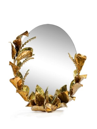 MAISON JANSEN (XXe)
Miroir de forme ovale...