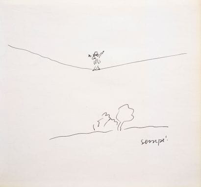 Jean-Jacques SEMPÉ (1932-2022)
Funambule
Dessin...