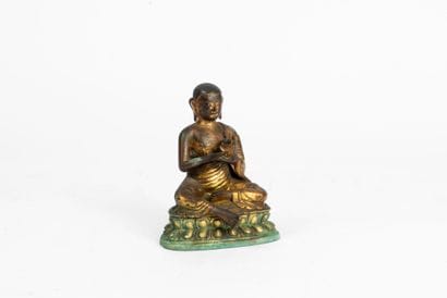 China, 18th century 
Gilded bronze statuette...