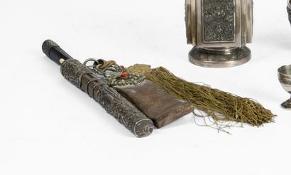 Tibet, late 19th century, 
Wooden picnic...
