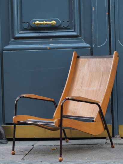 Jean PROUVÉ (1901-1984)
Rare fauteuil modèle...