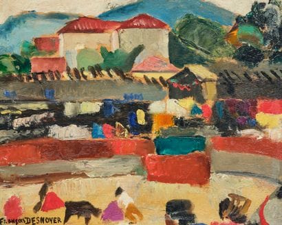 François DESNOYER (1894-1972)
Vue d'un village,...