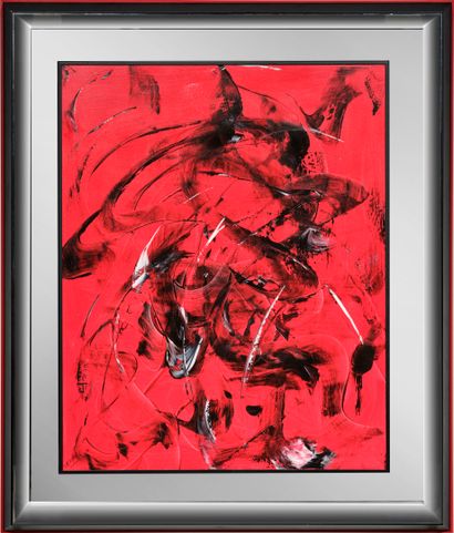 VERAN (XXe-XXIe)
Composition en rouge
Acrylique...