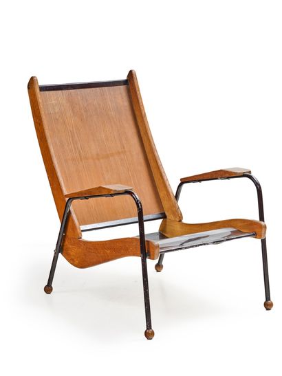 Jean PROUVÉ (1901-1984)
Rare fauteuil modèle...