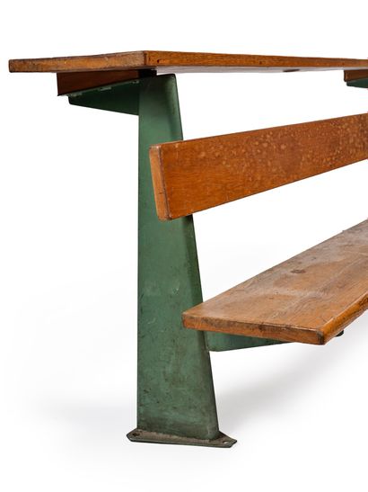 Jean PROUVÉ (1901-1984) 
Banc d'amphithéâtre,...