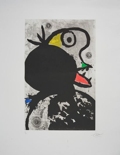 Joan MIRO (1893-1983)
Lithographie 
Signé...