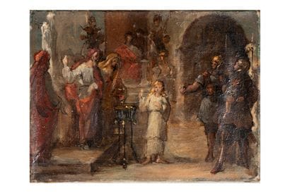 École FRANCAISE vers 1840 
Le christ chez...