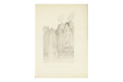 Ensemble de 5 dessins de l'école française...