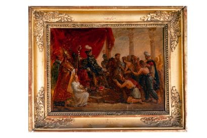 École FRANCAISE vers 1840 
Scène de la vie...