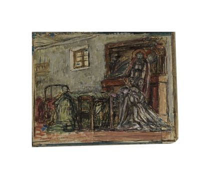 Georges DESVALLIERES (1861-1950)
Veillée...