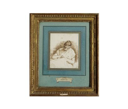 Anne-Marie MOITTE (1747-1807)
Jeune couseuse
Plume...