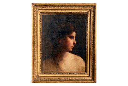 École FRANCAISE vers 1860 
Portrait de femme...