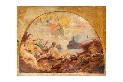 École FRANCAISE vers 1860 
Naïades regardant...