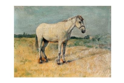 École FRANCAISE vers 1860
Le cheval gris
Panneau...