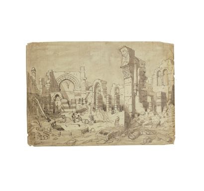 Alexis SOLTYKOFF (1806-1859)
Ruines orientales
Crayon...