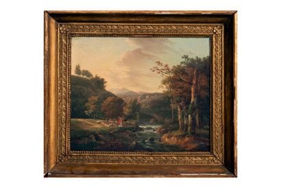 École FRANCAISE vers 1840
Promeneurs près...